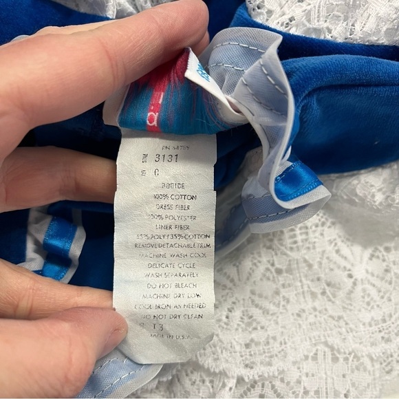 VINTAGE 80s MARTHA'S MINIATURES Ruffle Tiered Velvet and Lace Dress - Picture 13 of 14